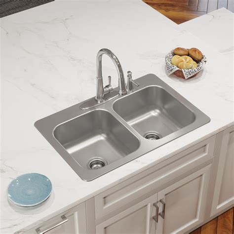 elkay double mounted sinks